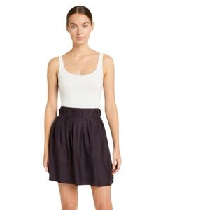 J. Crew Classic Raisin Purple Brown 100% Silk Aline Preppy Pleated Skirt Size 14